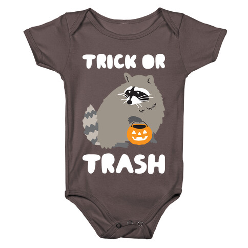 Trick Or Trash Raccoon Baby One-Piece