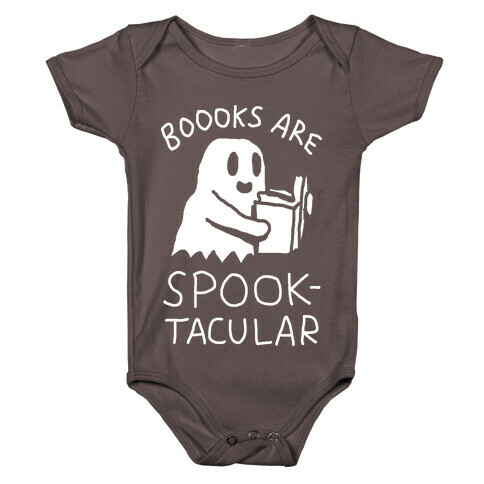 Boooks Are Spooktacular Ghost Baby One-Piece