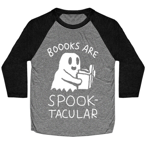 Boooks Are Spooktacular Ghost Baseball Tee