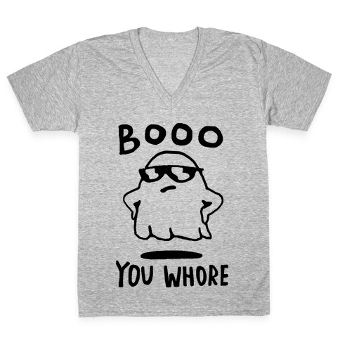 Boo You Whore Ghost V-Neck Tee Shirt