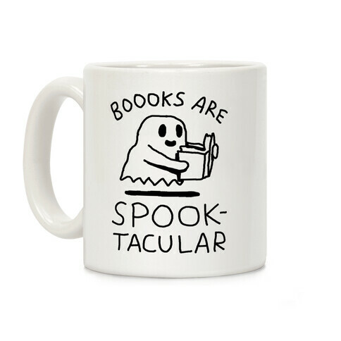 Boooks Are Spooktacular Ghost Coffee Mug