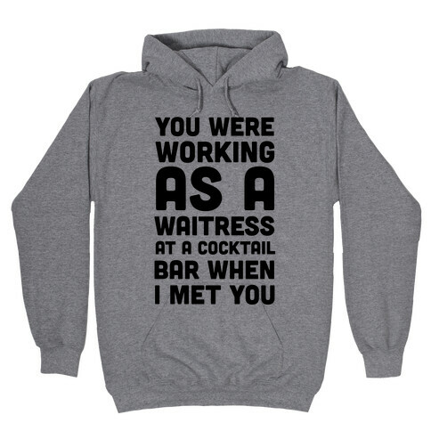 You Were Working as a Waitress at a Cocktail Bar (1 of 2 pair) Hooded Sweatshirt