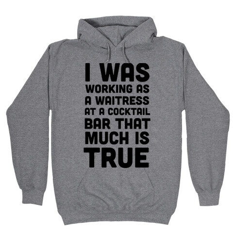 I Was Working as a Waitress at a Cocktail Bar (1 of 2 pair) Hooded Sweatshirt