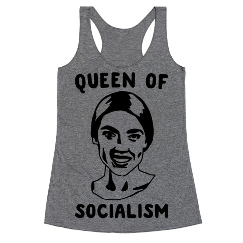 Queen of Socialism Alexandria Ocasio-Cortez Racerback Tank Top