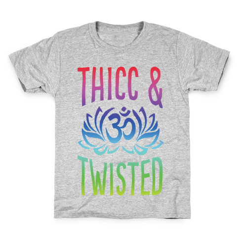 Thicc And Twisted Yoga Kids T-Shirt