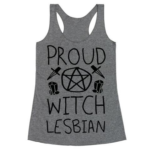 Proud Witch Lesbian Racerback Tank Top