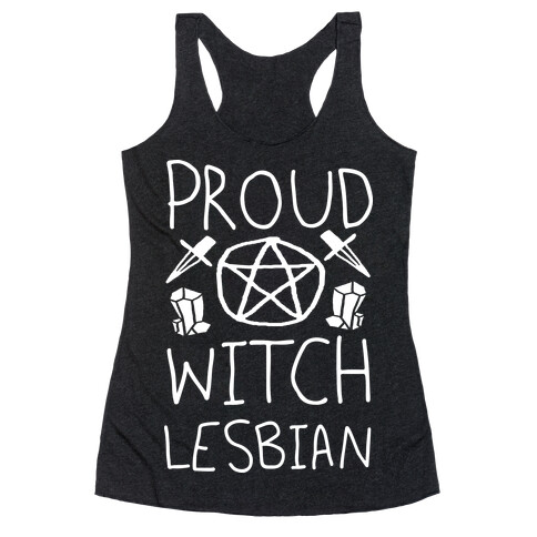 Proud Witch Lesbian Racerback Tank Top