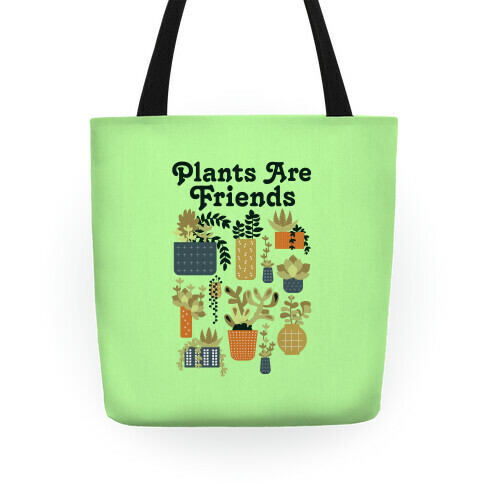 Plants Are Friends Retro Tote