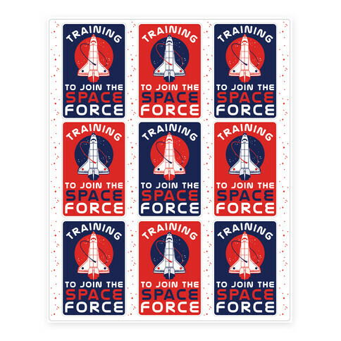 Training to Join the Space Force Stickers and Decal Sheet