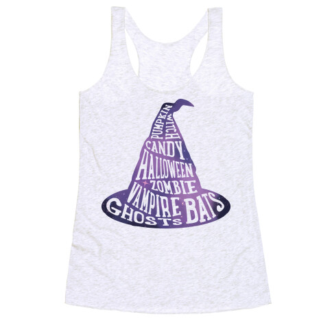 Halloween Witch's Hat Racerback Tank Top