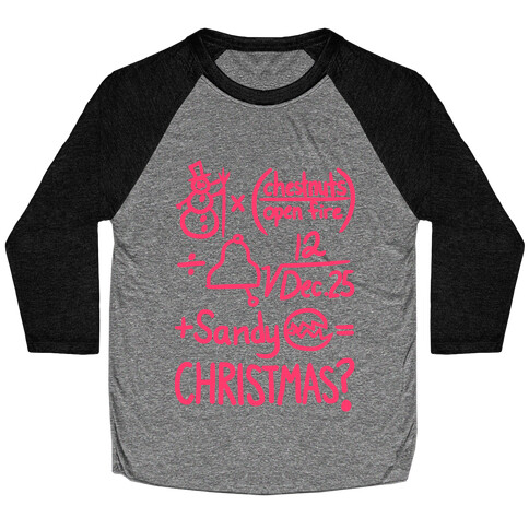 Christmas Equation Baseball Tee