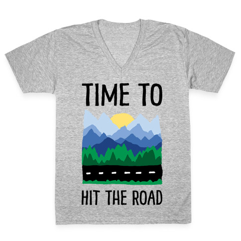 Time To Hit The Road V-Neck Tee Shirt