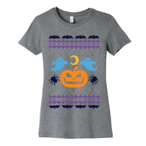 Ugly Halloween Sweater Womens T-Shirt