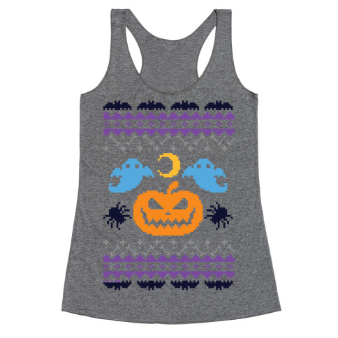 Ugly Halloween Sweater Racerback Tank Top