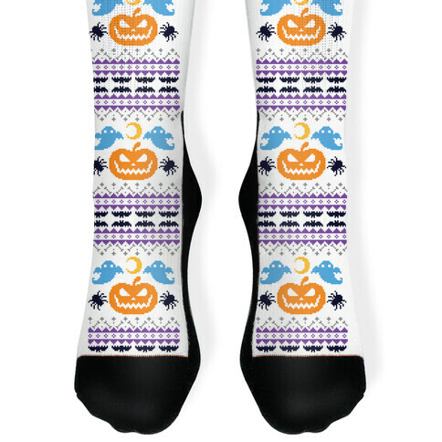 Ugly Halloween Sweater Sock