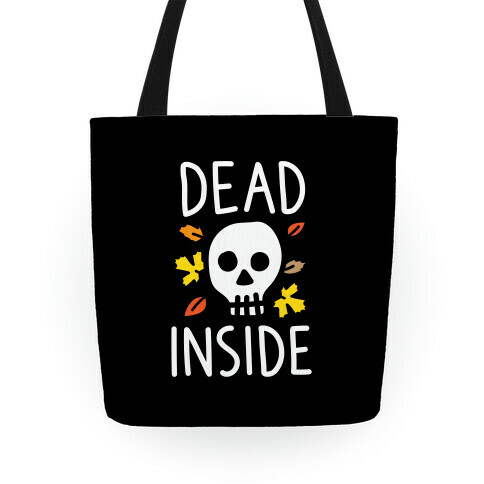 Dead Inside Autumn Skull Tote