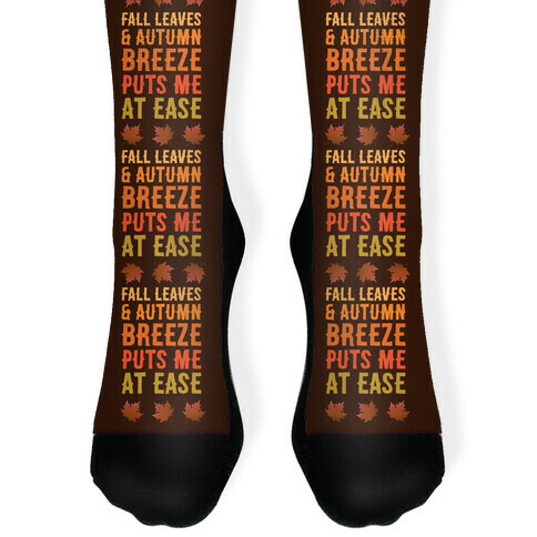 Fall Leaves and Autumn Breeze Sock