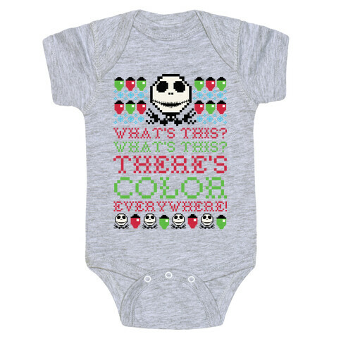 Skellington Ugly Sweater Baby One-Piece