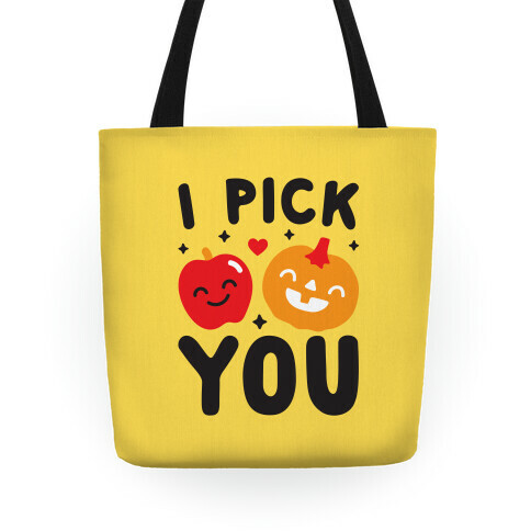 I Pick You Apple & Pumpkin Tote