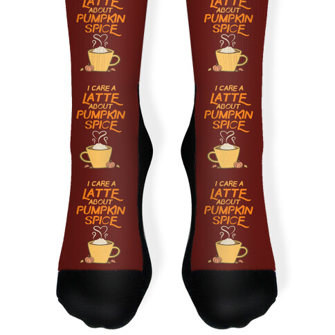 I Care a Latte (Pumpkin Spice) Sock