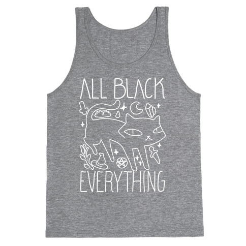 All Black Everything Cat Tank Top