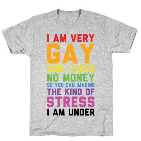 I Am Very Gay And I Have No Money T-Shirt