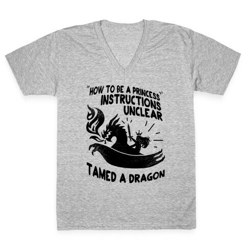 Instructions Unclear, Tamed Dragon V-Neck Tee Shirt