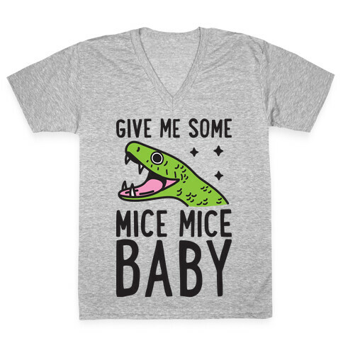 Give Me Some Mice Mice Baby Snake V-Neck Tee Shirt