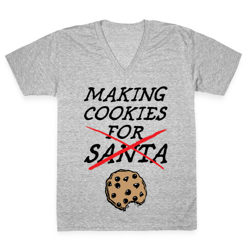 Making Cookies V-Neck Tee Shirt