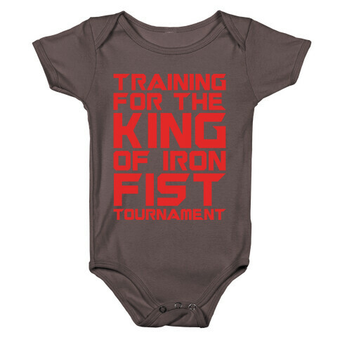Training For The King of Iron Fist Tournament Parody White Print Baby One-Piece