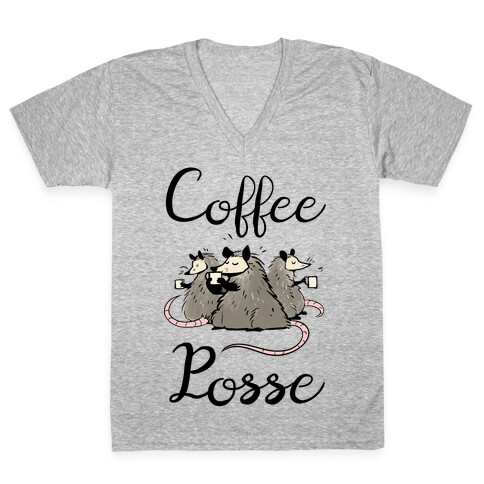 Coffee Posse V-Neck Tee Shirt