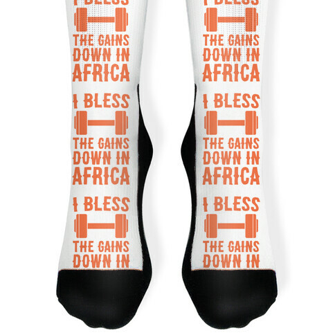 I Bless the Gains Down in Africa Sock