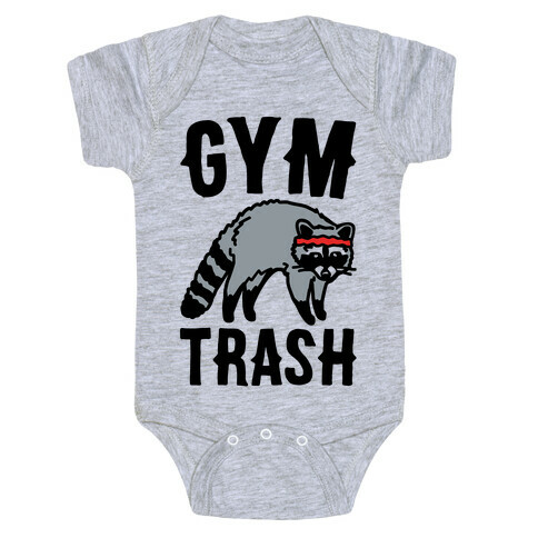 Gym Trash Raccoon  Baby One-Piece