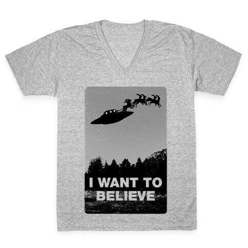 I Want To Believe V-Neck Tee Shirt