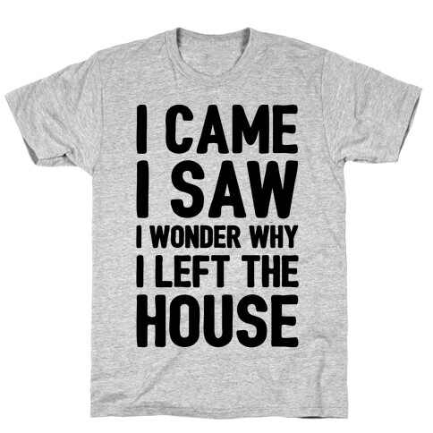 I Came I Saw I Wonder Why I Left The House  T-Shirt