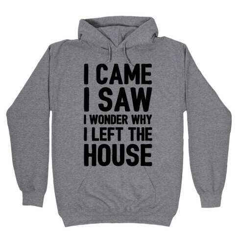 I Came I Saw I Wonder Why I Left The House  Hooded Sweatshirt