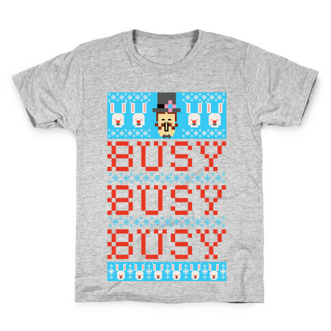 Busy Busy Busy Frosty Ugly Sweater Kids T-Shirt