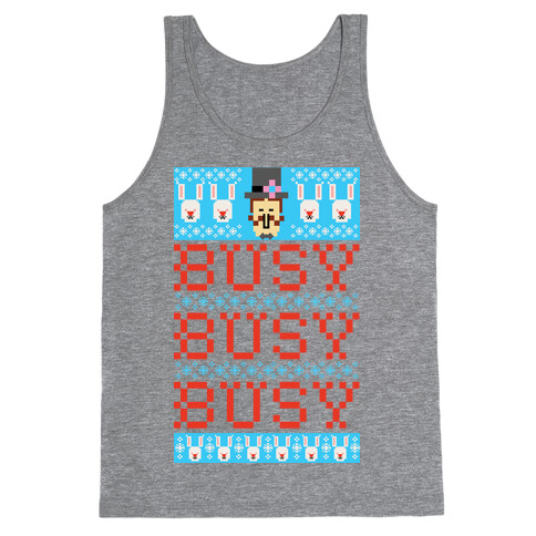Busy Busy Busy Frosty Ugly Sweater Tank Top