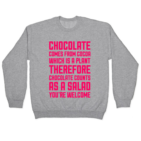 Chocolate Salad Pullover