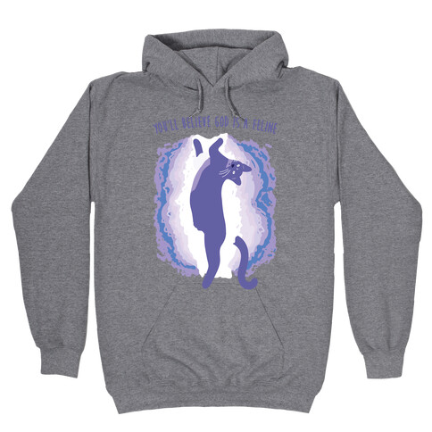 You'll Believe God Is A Feline Hooded Sweatshirt