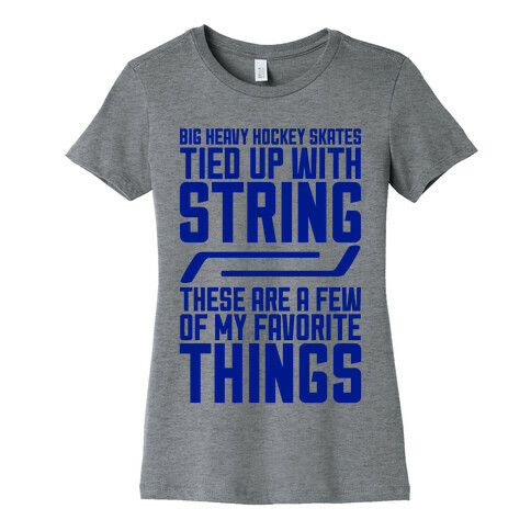 Big Heavy Hockey Skates Womens T-Shirt