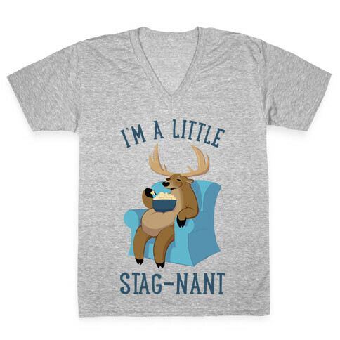 I'm A Little Stag-nant V-Neck Tee Shirt