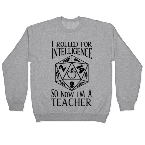 I Rolled For Intelligence So Now I'm A Teacher Pullover