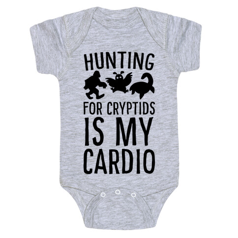 Hunting for Cryptids is my Cardio Baby One-Piece