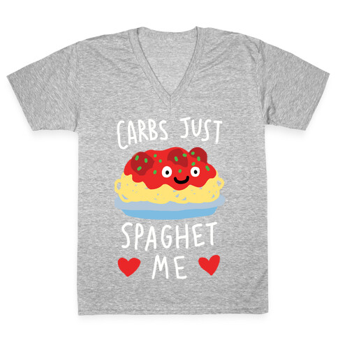 Carbs Just Spaghet Me V-Neck Tee Shirt