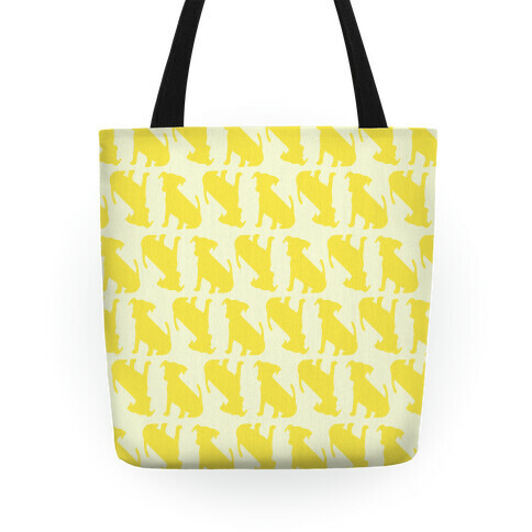 Yellow Puppy Pattern Tote