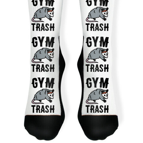 Gym Trash Opossum  Sock