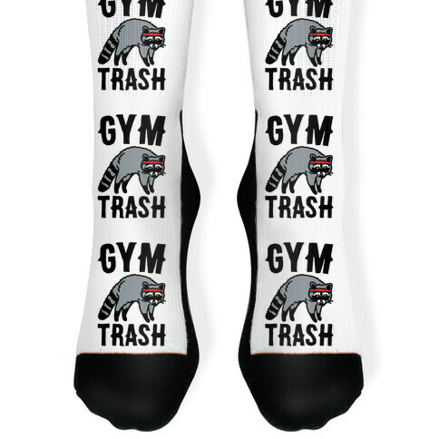 Gym Trash Raccoon  Sock
