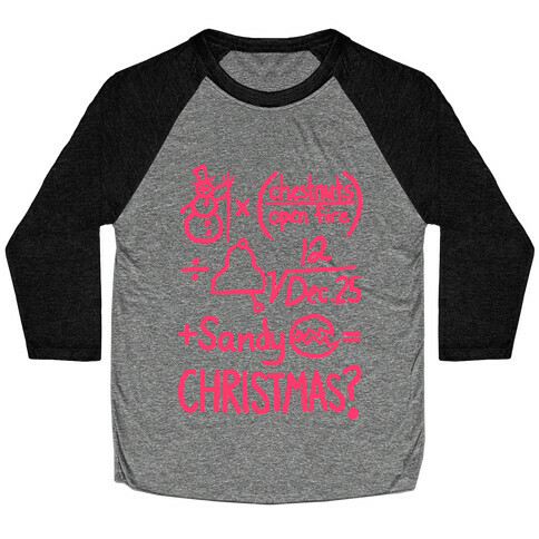 Christmas Equation Baseball Tee