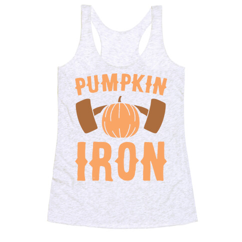 Pumpkin Iron Racerback Tank Top